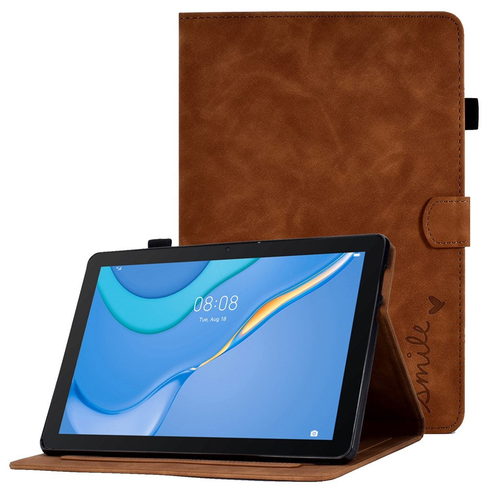 For Huawei MediaPad T3 10 Pattern Imprinted Tablet Case PU Leather Folio Stand Smart Cover Shell with Pencil Holder and Card Slots