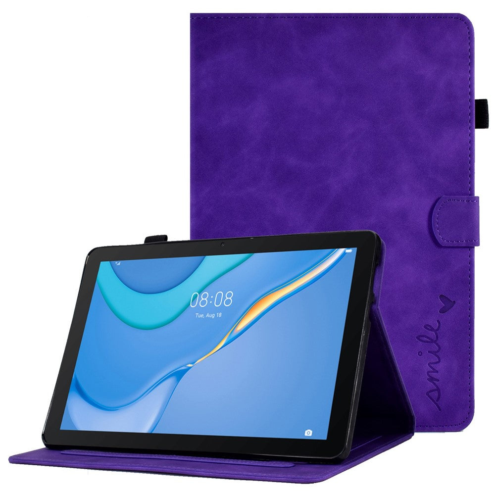 For Huawei MediaPad T3 10 Pattern Imprinted Tablet Case PU Leather Folio Stand Smart Cover Shell with Pencil Holder and Card Slots