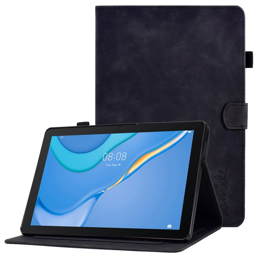 For Huawei MediaPad T3 10 Pattern Imprinted Tablet Case PU Leather Folio Stand Smart Cover Shell with Pencil Holder and Card Slots