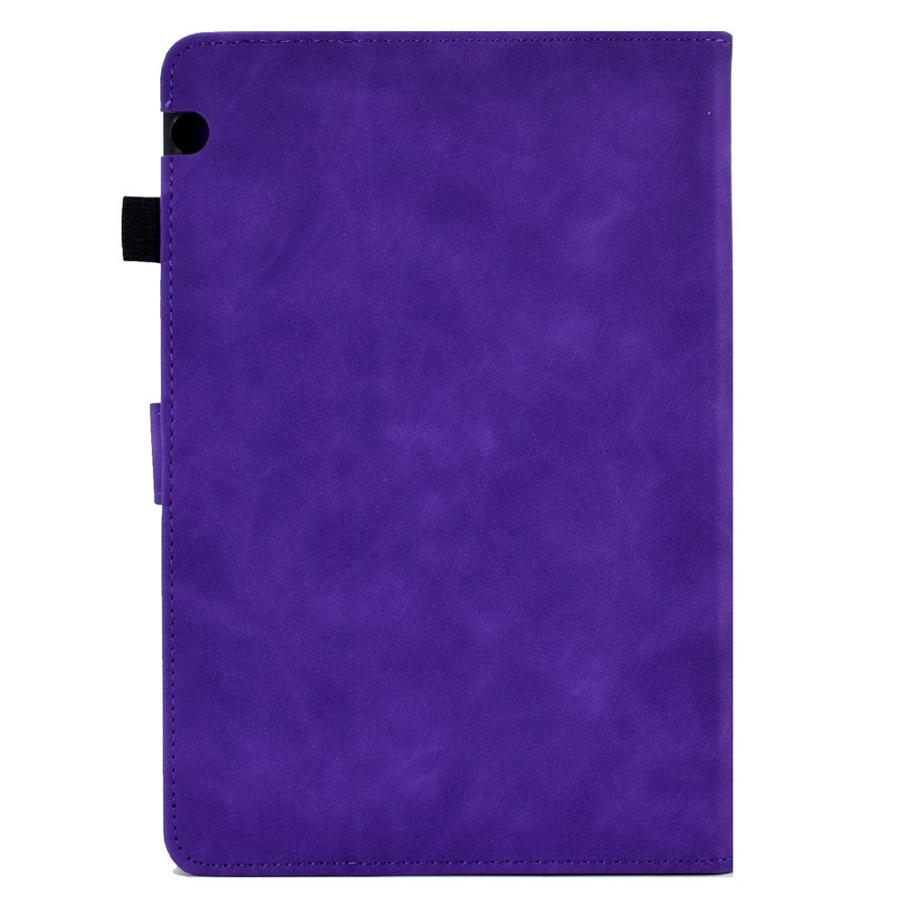 For Huawei MediaPad T5 10.1 Pattern Imprinted Smart Tablet  Case PU Leather Card Slots Folio Stand Cover with Pencil Holder
