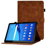 For Huawei MediaPad T5 10.1 Pattern Imprinted Smart Tablet  Case PU Leather Card Slots Folio Stand Cover with Pencil Holder