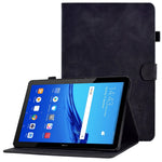 For Huawei MediaPad T5 10.1 Pattern Imprinted Smart Tablet  Case PU Leather Card Slots Folio Stand Cover with Pencil Holder