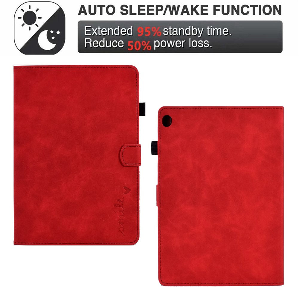 Smart Tablet Leather Case for Lenovo Tab M10 TB-X605F, Anti-scratch Imprinted Pattern Auto Sleep / Wake Up Cover with Card Slots