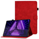 For Lenovo Tab M10 Plus Auto Sleep / Wake Up Smart Tablet Protection Cover Stand Built-in Card Slots Imprinted Pattern Leather Case