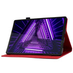 For Lenovo Tab M10 Plus Auto Sleep / Wake Up Smart Tablet Protection Cover Stand Built-in Card Slots Imprinted Pattern Leather Case