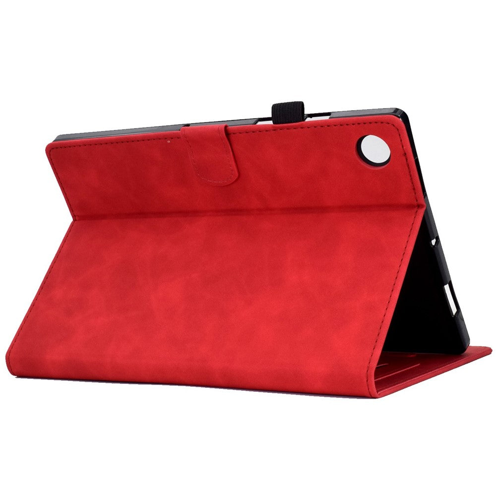 For Lenovo Tab M10 Plus Auto Sleep / Wake Up Smart Tablet Protection Cover Stand Built-in Card Slots Imprinted Pattern Leather Case
