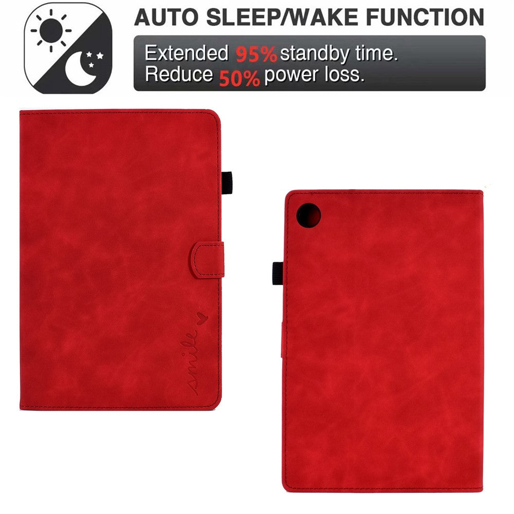 For Lenovo Tab M10 Plus Auto Sleep / Wake Up Smart Tablet Protection Cover Stand Built-in Card Slots Imprinted Pattern Leather Case