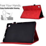 For Lenovo Tab M10 Plus Auto Sleep / Wake Up Smart Tablet Protection Cover Stand Built-in Card Slots Imprinted Pattern Leather Case