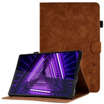 For Lenovo Tab M10 Plus Auto Sleep / Wake Up Smart Tablet Protection Cover Stand Built-in Card Slots Imprinted Pattern Leather Case