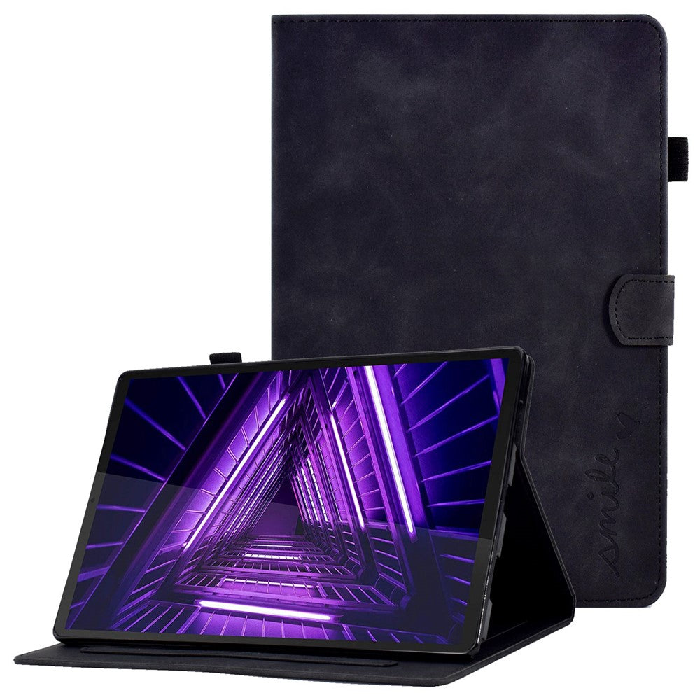 For Lenovo Tab M10 Plus Auto Sleep / Wake Up Smart Tablet Protection Cover Stand Built-in Card Slots Imprinted Pattern Leather Case