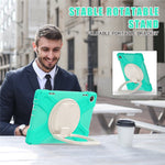 For Lenovo Tab M10 (Gen 3) TB-328FU / TB-328XU PC + Silicone Tablet Case Hand Grip Rotary Kickstand Drop-proof Protective Cover