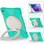 For Lenovo Tab M10 (Gen 3) TB-328FU / TB-328XU PC + Silicone Tablet Case Hand Grip Rotary Kickstand Drop-proof Protective Cover