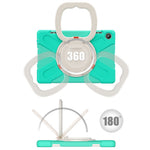 For Lenovo Tab M10 (Gen 3) TB-328FU / TB-328XU PC + Silicone Tablet Case Hand Grip Rotary Kickstand Drop-proof Protective Cover