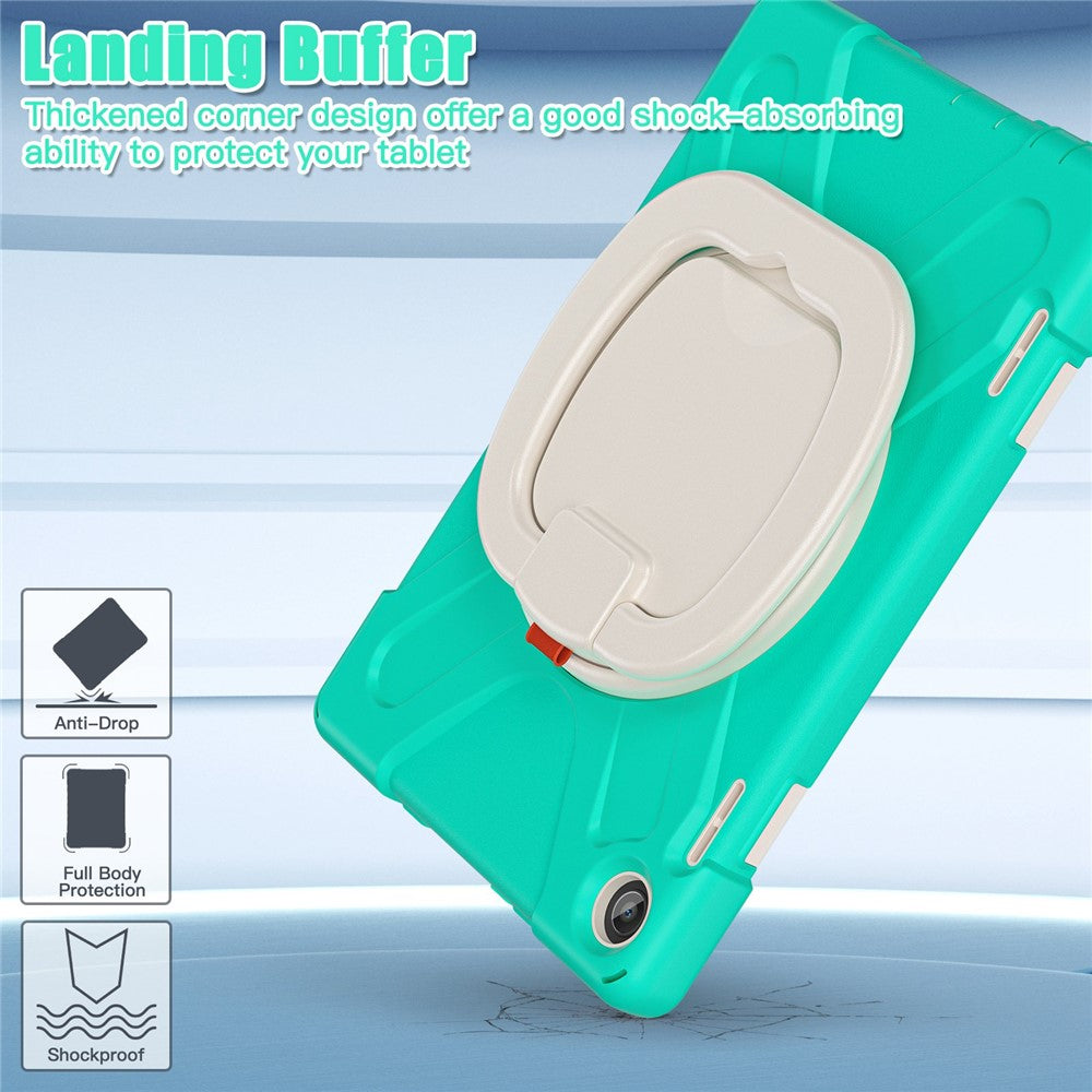 For Lenovo Tab M10 (Gen 3) TB-328FU / TB-328XU PC + Silicone Tablet Case Hand Grip Rotary Kickstand Drop-proof Protective Cover