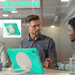 For Lenovo Tab M10 (Gen 3) TB-328FU / TB-328XU PC + Silicone Tablet Case Hand Grip Rotary Kickstand Drop-proof Protective Cover