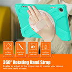For Lenovo Tab M10 (Gen 3) TB-328FU / TB-328XU Kickstand 360 Degree Rotation Hand Strap Tablet Case PC + Silicone Protective Cover