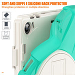 For Lenovo Tab M10 (Gen 3) TB-328FU / TB-328XU Kickstand 360 Degree Rotation Hand Strap Tablet Case PC + Silicone Protective Cover