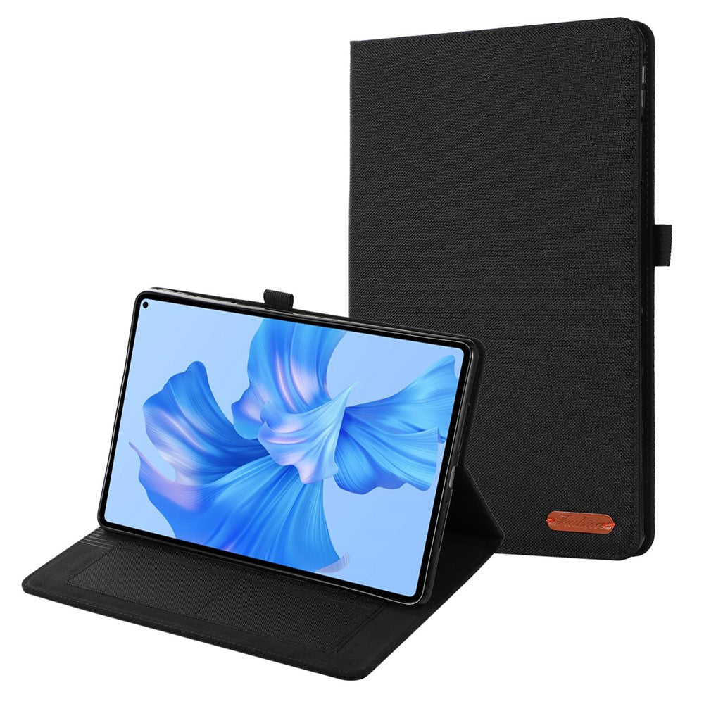 For Huawei MatePad Pro 11 (2022) Cloth Texture Stand Tablet Case PU Leather Card Holder Anti-scratch Cover