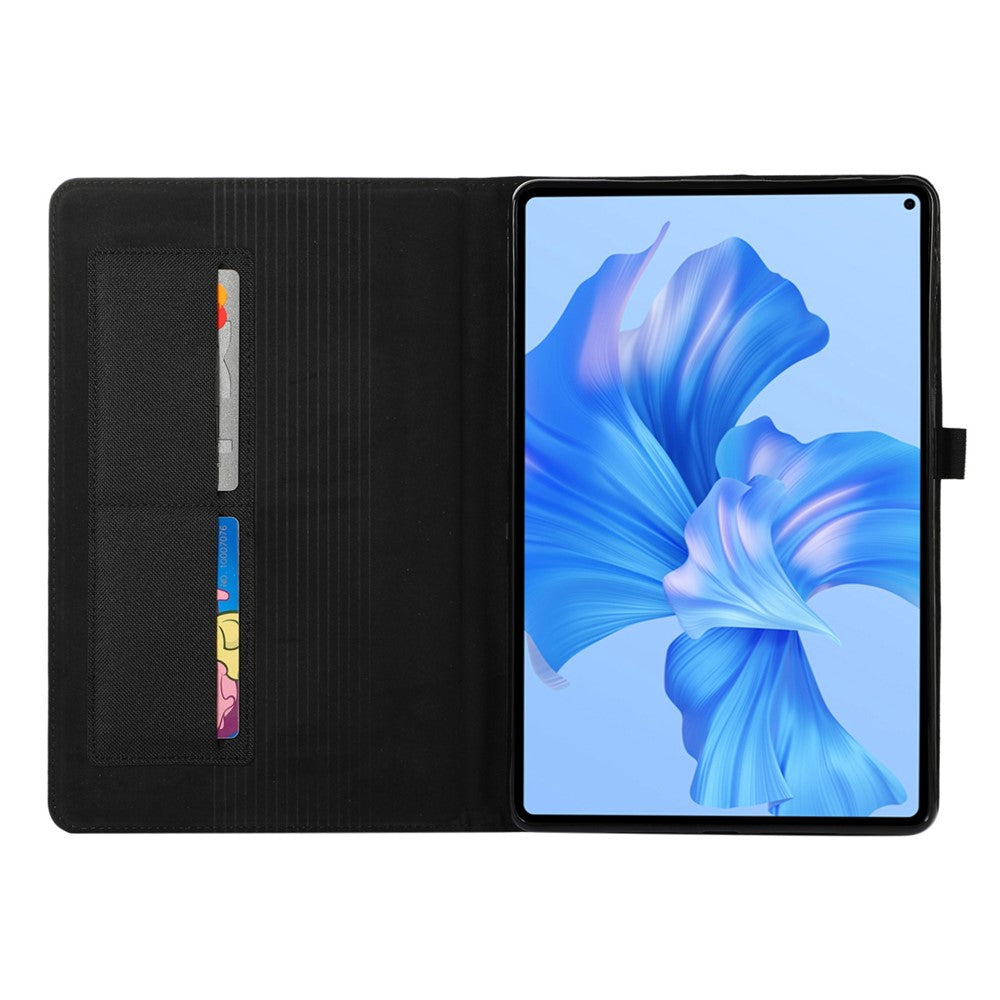 For Huawei MatePad Pro 11 (2022) Cloth Texture Stand Tablet Case PU Leather Card Holder Anti-scratch Cover