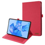 For Huawei MatePad Pro 11 (2022) Cloth Texture Stand Tablet Case PU Leather Card Holder Anti-scratch Cover