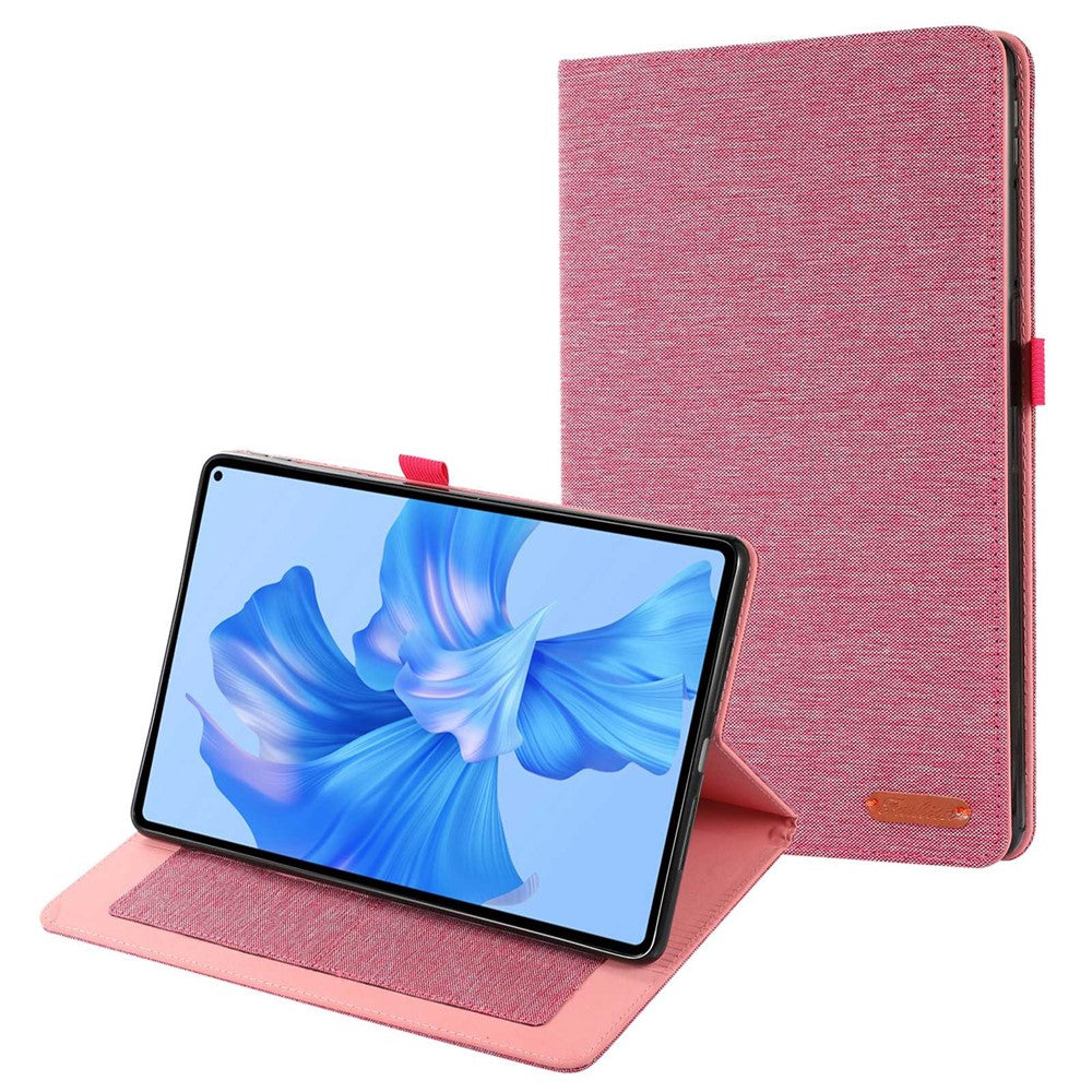 For Huawei MatePad Pro 11 (2022) Cloth Texture Stand Tablet Case PU Leather Card Holder Anti-scratch Cover