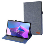 For Lenovo Tab P11 Pro Gen 2 Cloth Texture PU Leather Tablet Case Foldable Stand Card Holder Protective Cover