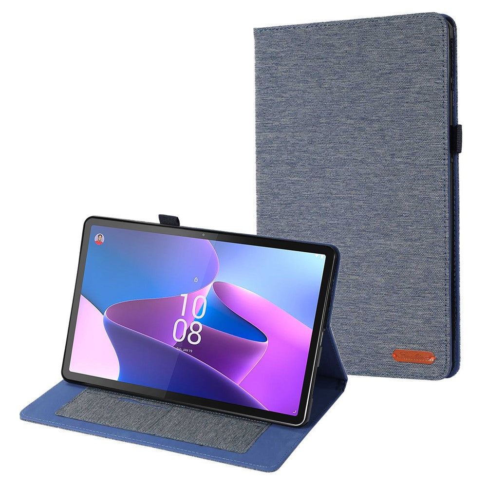 For Lenovo Tab P11 Pro Gen 2 Cloth Texture PU Leather Tablet Case Foldable Stand Card Holder Protective Cover