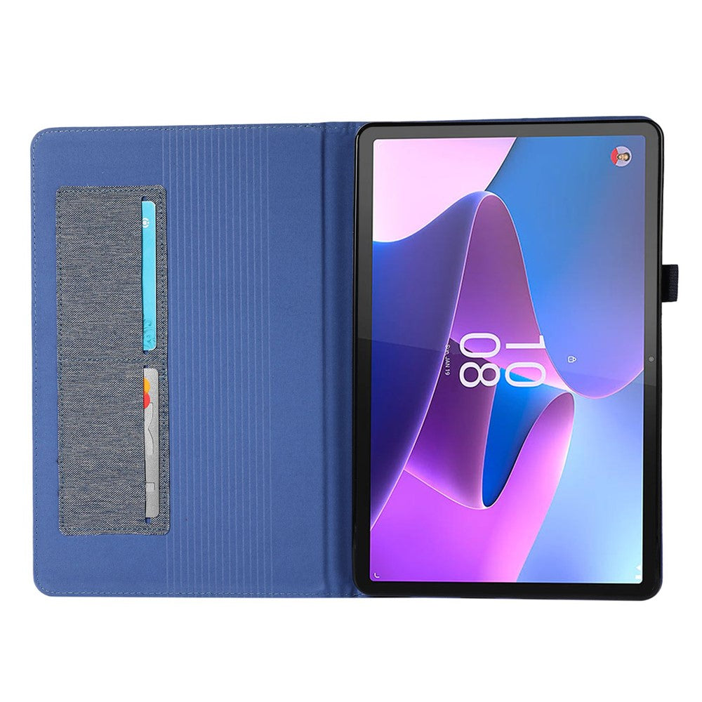 For Lenovo Tab P11 Pro Gen 2 Cloth Texture PU Leather Tablet Case Foldable Stand Card Holder Protective Cover