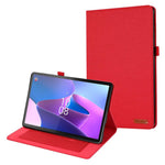 For Lenovo Tab P11 Pro Gen 2 Cloth Texture PU Leather Tablet Case Foldable Stand Card Holder Protective Cover