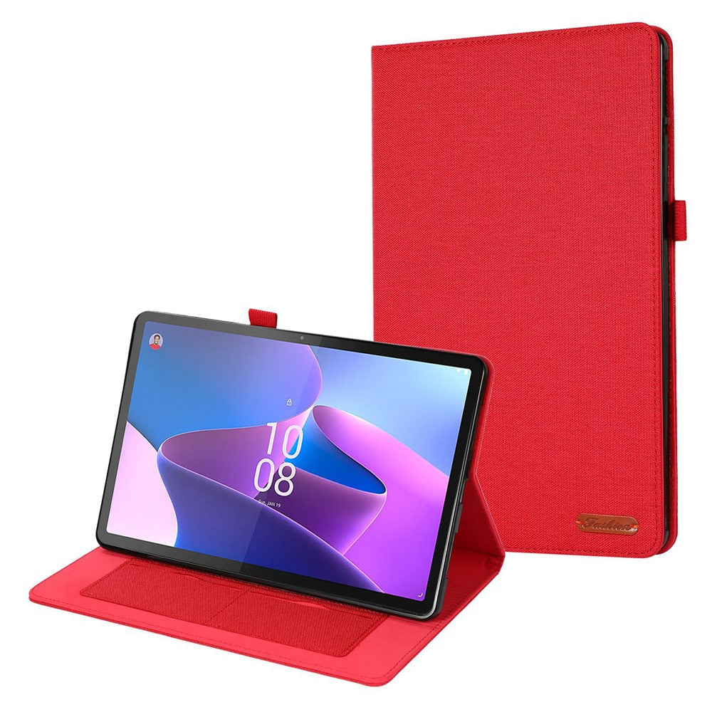 For Lenovo Tab P11 Pro Gen 2 Cloth Texture PU Leather Tablet Case Foldable Stand Card Holder Protective Cover