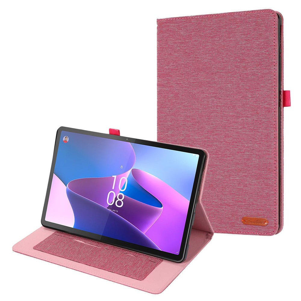 For Lenovo Tab P11 Pro Gen 2 Cloth Texture PU Leather Tablet Case Foldable Stand Card Holder Protective Cover