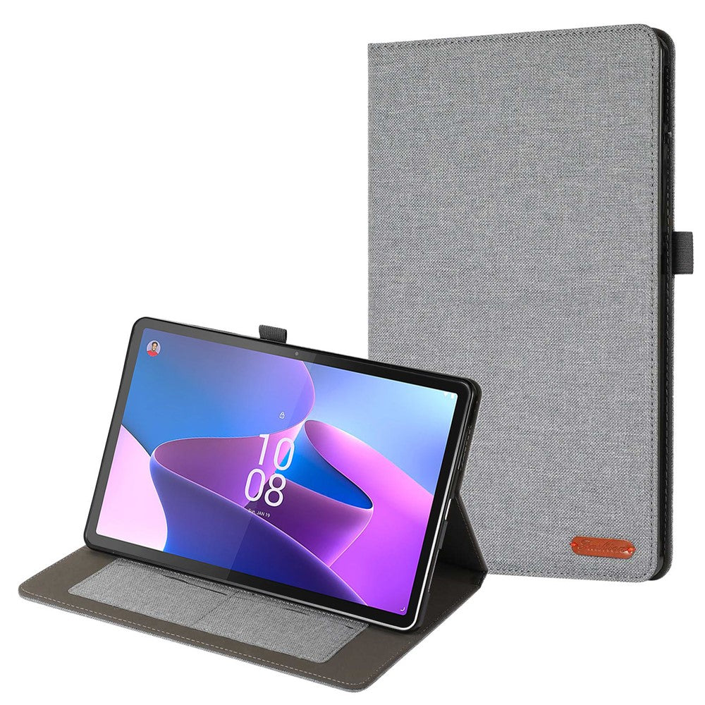 For Lenovo Tab P11 Pro Gen 2 Cloth Texture PU Leather Tablet Case Foldable Stand Card Holder Protective Cover
