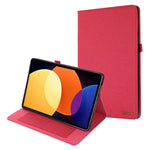 For Xiaomi Pad 5 Pro 12.4 (2022) Cloth Texture PU Leather Stand Case Tablet Protective Cover with Card Slots
