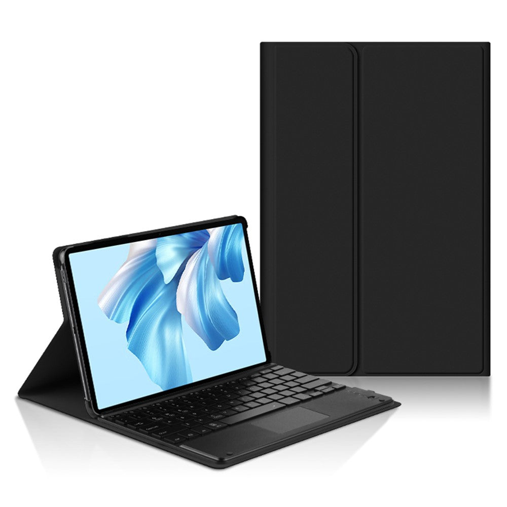 For Huawei MateBook E Go Detachable Bluetooth-compatible Keyboard with Hinge Stand Leather Case