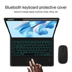 For Huawei MateBook E Go Detachable Bluetooth-compatible Keyboard with Hinge Stand Leather Case