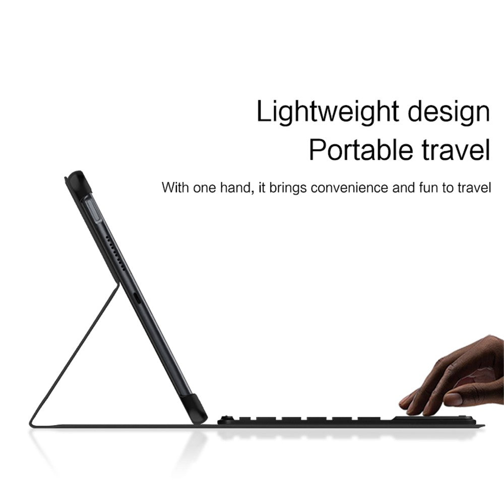 For Huawei MateBook E Go Detachable Bluetooth-compatible Keyboard with Hinge Stand Leather Case