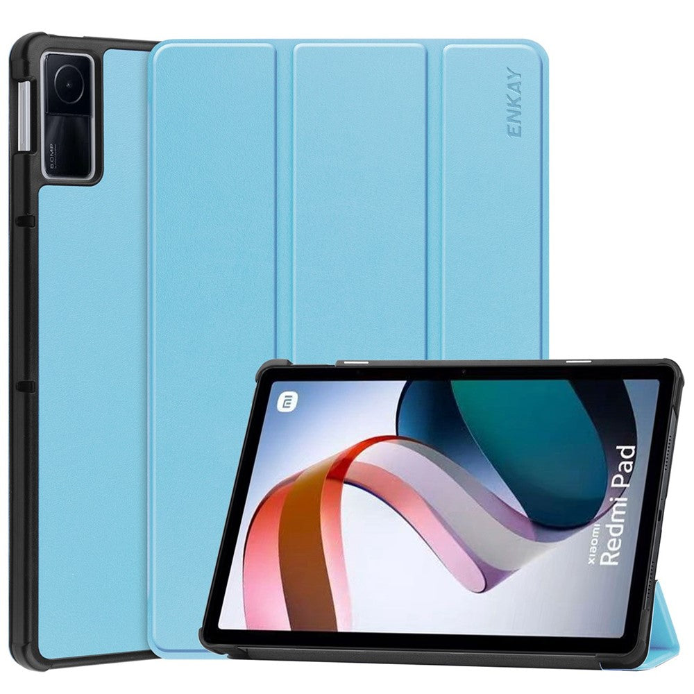 ENKAY HAT PRINCE För Xiaomi Redmi Pad 10.61" Stötsäkert Fodral PU-läder Hårt PC Surfplatta Stativ Fodral Trippelvikbart Skyddsfodral Stöder Automatisk Väckning/Sömn
