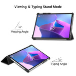 ENKAY HAT PRINCE För Lenovo Tab P11 Pro Gen 2 11,2" (2022) Skyddsfodral PU-läder + PC Stötsäkert fodral Trippelt stativ Surfplatta med Pennfack Stöd för automatisk väckning/viloläge