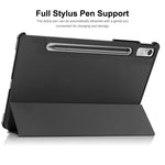 ENKAY HAT PRINCE För Lenovo Tab P11 Pro Gen 2 11,2" (2022) Skyddsfodral PU-läder + PC Stötsäkert fodral Trippelt stativ Surfplatta med Pennfack Stöd för automatisk väckning/viloläge