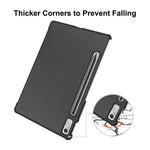 ENKAY HAT PRINCE För Lenovo Tab P11 Pro Gen 2 11,2" (2022) Skyddsfodral PU-läder + PC Stötsäkert fodral Trippelt stativ Surfplatta med Pennfack Stöd för automatisk väckning/viloläge