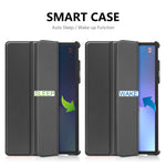 ENKAY HAT PRINCE För Lenovo Tab P11 Pro Gen 2 11,2" (2022) Skyddsfodral PU-läder + PC Stötsäkert fodral Trippelt stativ Surfplatta med Pennfack Stöd för automatisk väckning/viloläge