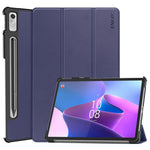 ENKAY HAT PRINCE För Lenovo Tab P11 Pro Gen 2 11,2" (2022) Skyddsfodral PU-läder + PC Stötsäkert fodral Trippelt stativ Surfplatta med Pennfack Stöd för automatisk väckning/viloläge