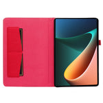 For Xiaomi Pad 5 / Pad 5 Pro Cloth Texture Tablet Case Full Body Protection PU Leather Card Holder Folio Stand Cover