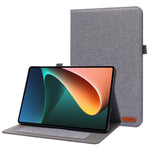 For Xiaomi Pad 5 / Pad 5 Pro Cloth Texture Tablet Case Full Body Protection PU Leather Card Holder Folio Stand Cover