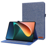 For Xiaomi Pad 5 / Pad 5 Pro Cloth Texture Tablet Case Full Body Protection PU Leather Card Holder Folio Stand Cover