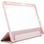 For iPad 10.2 (2021) / (2019) / (2020) Shockproof Case PU Leather + TPU + Acrylic Tablet Case Tri-fold Stand Protective Cover