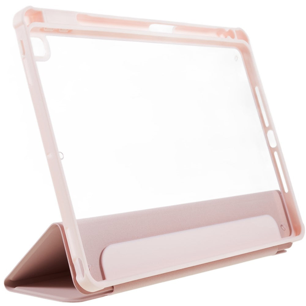 For iPad 10.2 (2021) / (2019) / (2020) Shockproof Case PU Leather + TPU + Acrylic Tablet Case Tri-fold Stand Protective Cover