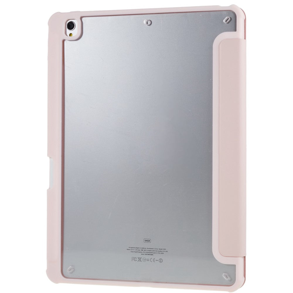 For iPad 10.2 (2021) / (2019) / (2020) Shockproof Case PU Leather + TPU + Acrylic Tablet Case Tri-fold Stand Protective Cover
