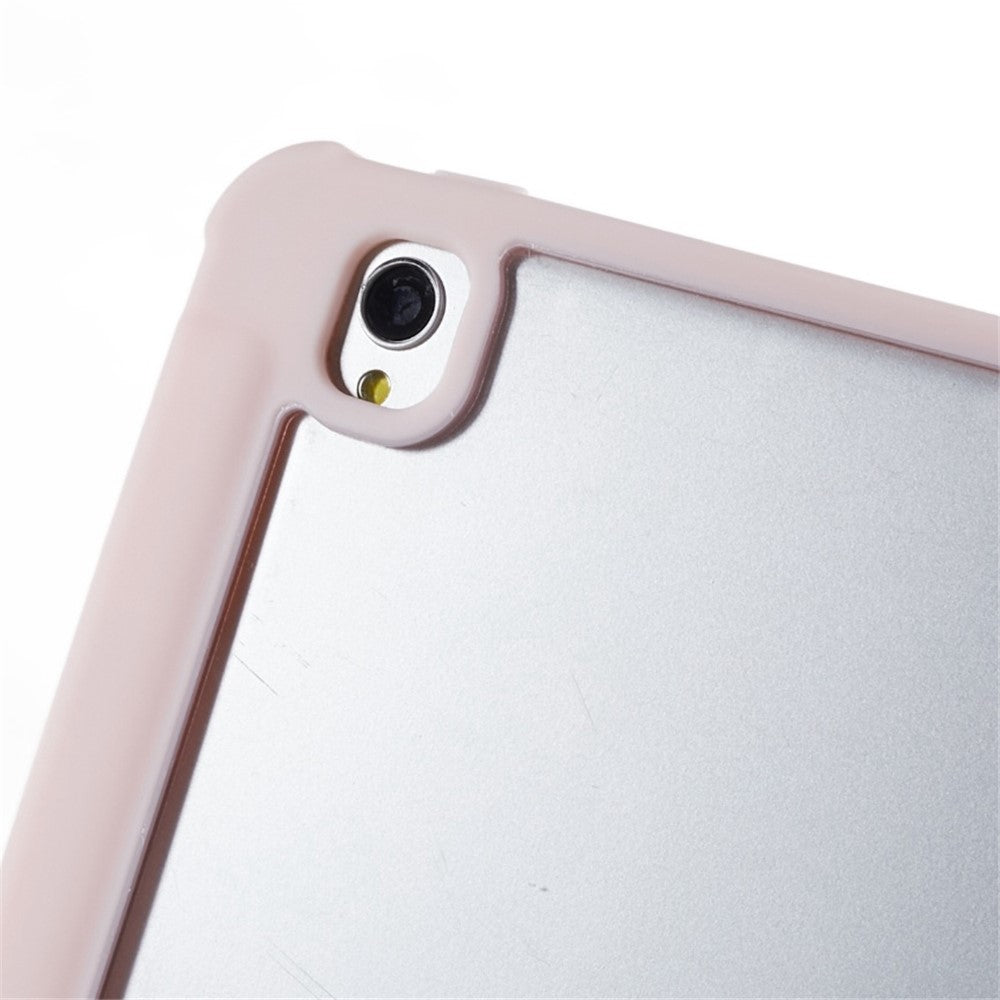 For iPad 10.2 (2021) / (2019) / (2020) Shockproof Case PU Leather + TPU + Acrylic Tablet Case Tri-fold Stand Protective Cover