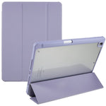 For iPad 10.2 (2021) / (2019) / (2020) Shockproof Case PU Leather + TPU + Acrylic Tablet Case Tri-fold Stand Protective Cover
